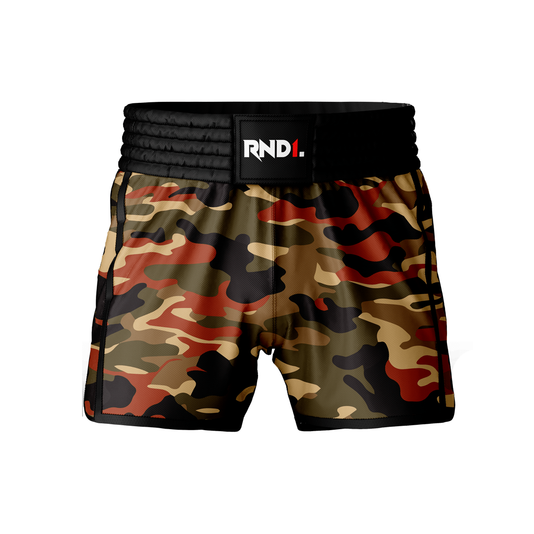 Camo Camouflage Print Muay Thai Boxing Shorts